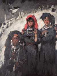 陈世宁 1996年作 佤山山寨里的女人们